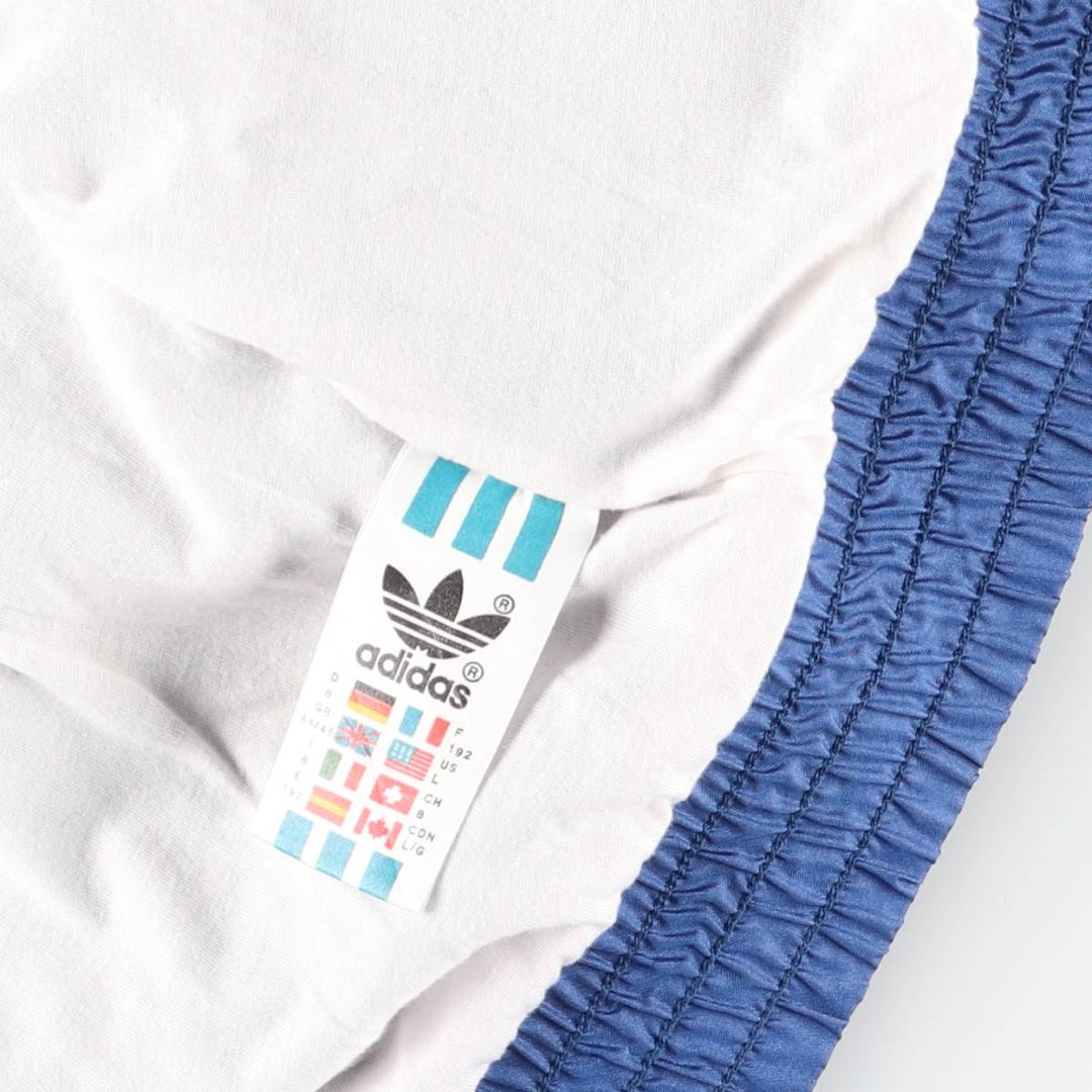 80'S Adidas nylon jacket, men's size L, vintage Nylon blue type Vintage Second Hand