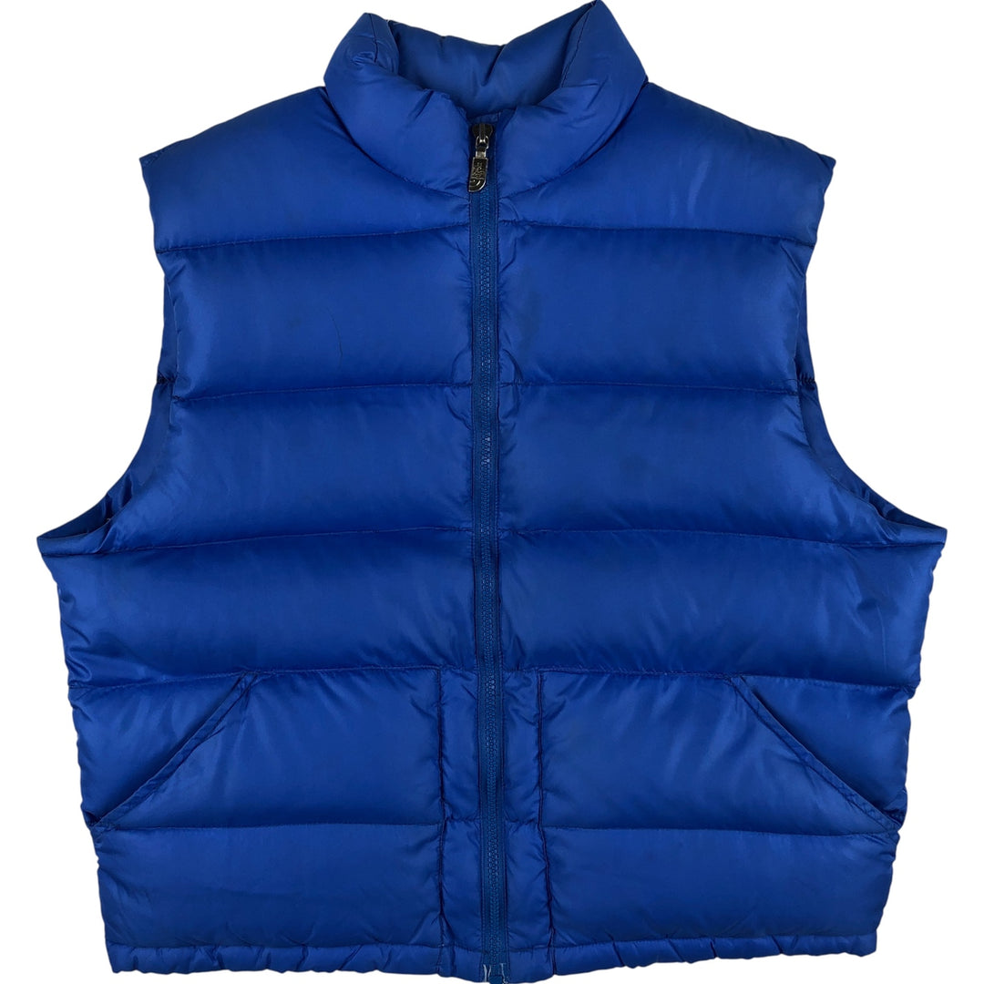 Vintage 1980'S The North Face brown tag down vest, women's size L Nylon blue type Vintage Second Hand