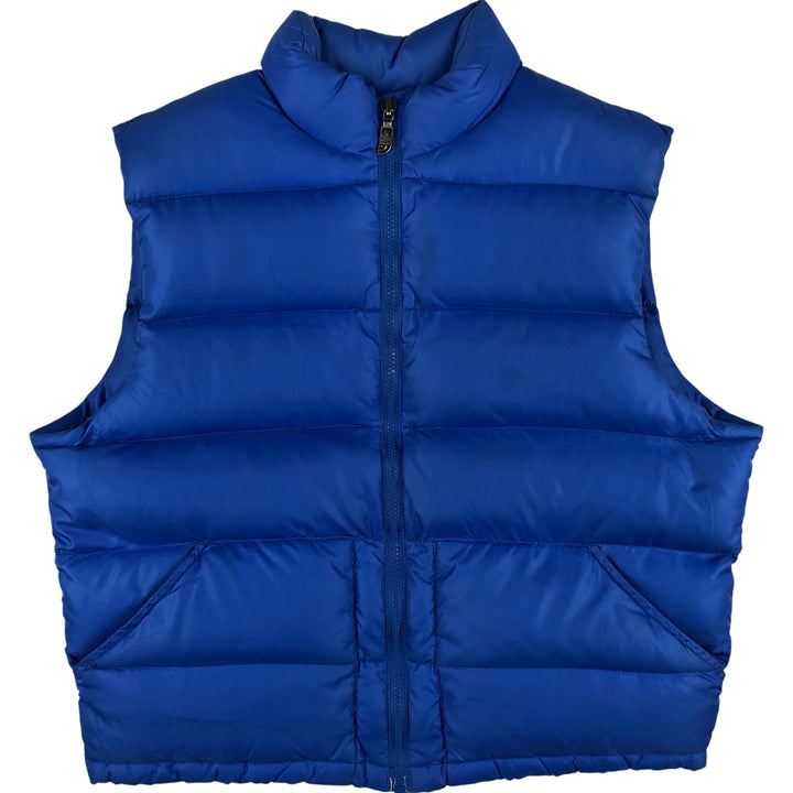 Vintage 1980'S The North Face brown tag down vest, women's size L Nylon blue type Vintage Second Hand