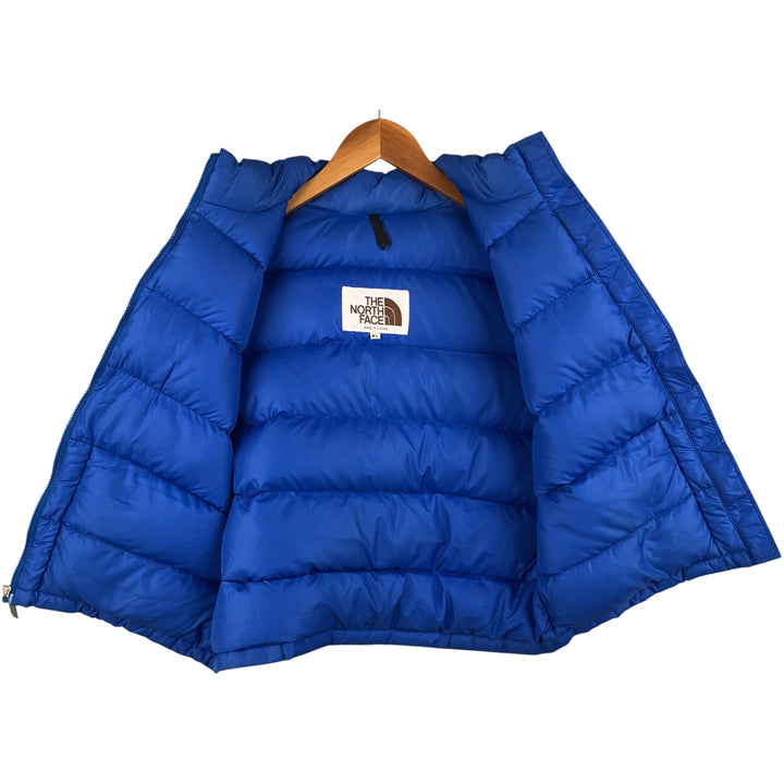 Vintage 1980'S The North Face brown tag down vest, women's size L Nylon blue type Vintage Second Hand
