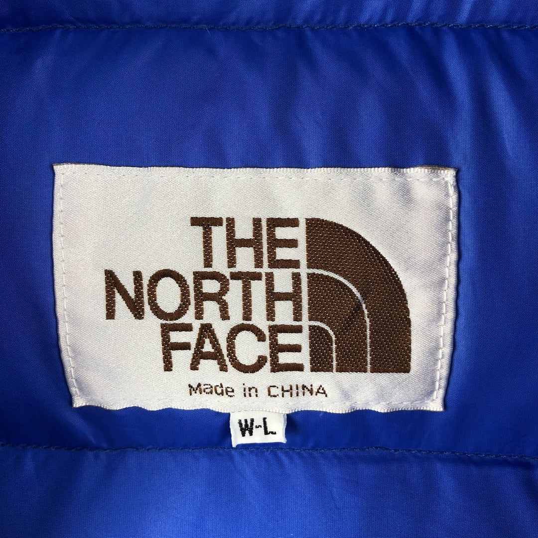 Vintage 1980'S The North Face brown tag down vest, women's size L Nylon blue type Vintage Second Hand