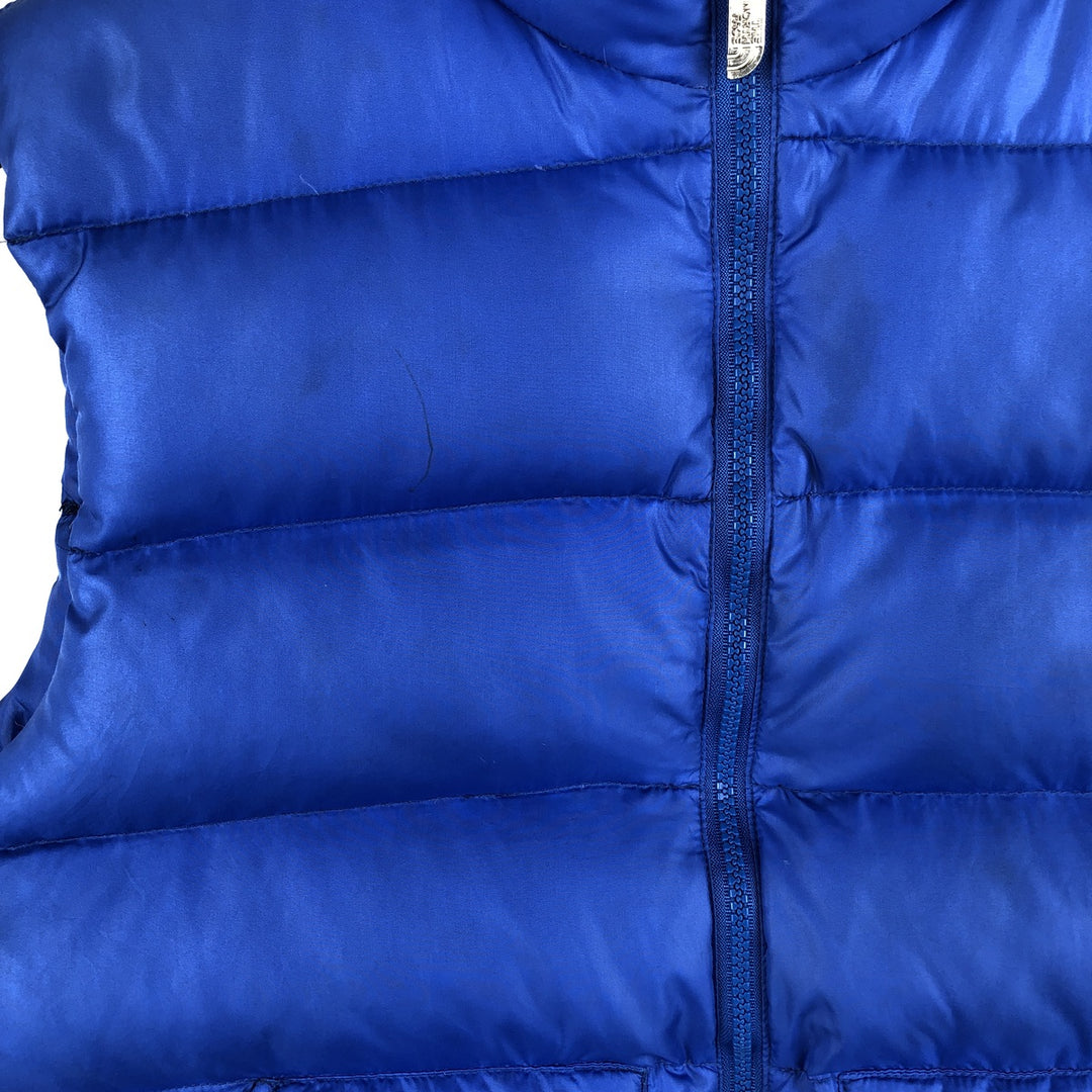Vintage 1980'S The North Face brown tag down vest, women's size L Nylon blue type Vintage Second Hand