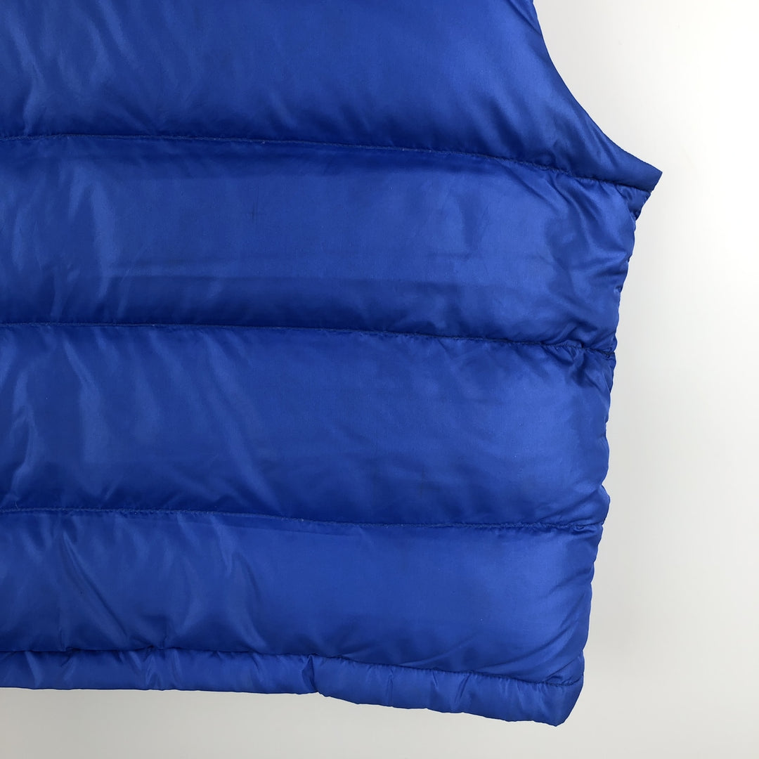 Vintage 1980'S The North Face brown tag down vest, women's size L Nylon blue type Vintage Second Hand