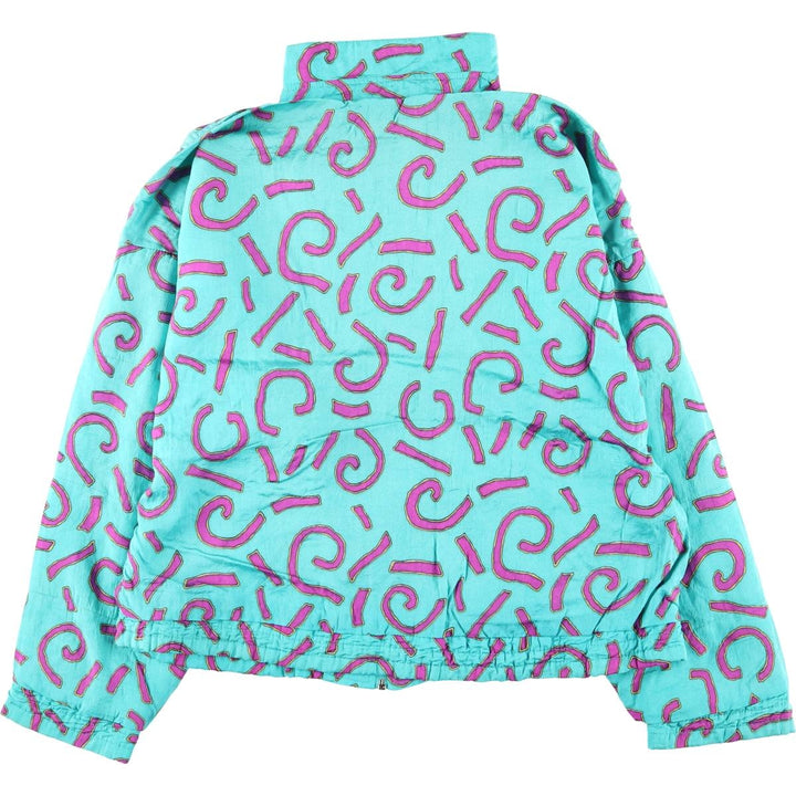 90'S Reebok all-over print nylon jacket, men's size XL, vintage Nylon Blue type light blue Vintage Second Hand