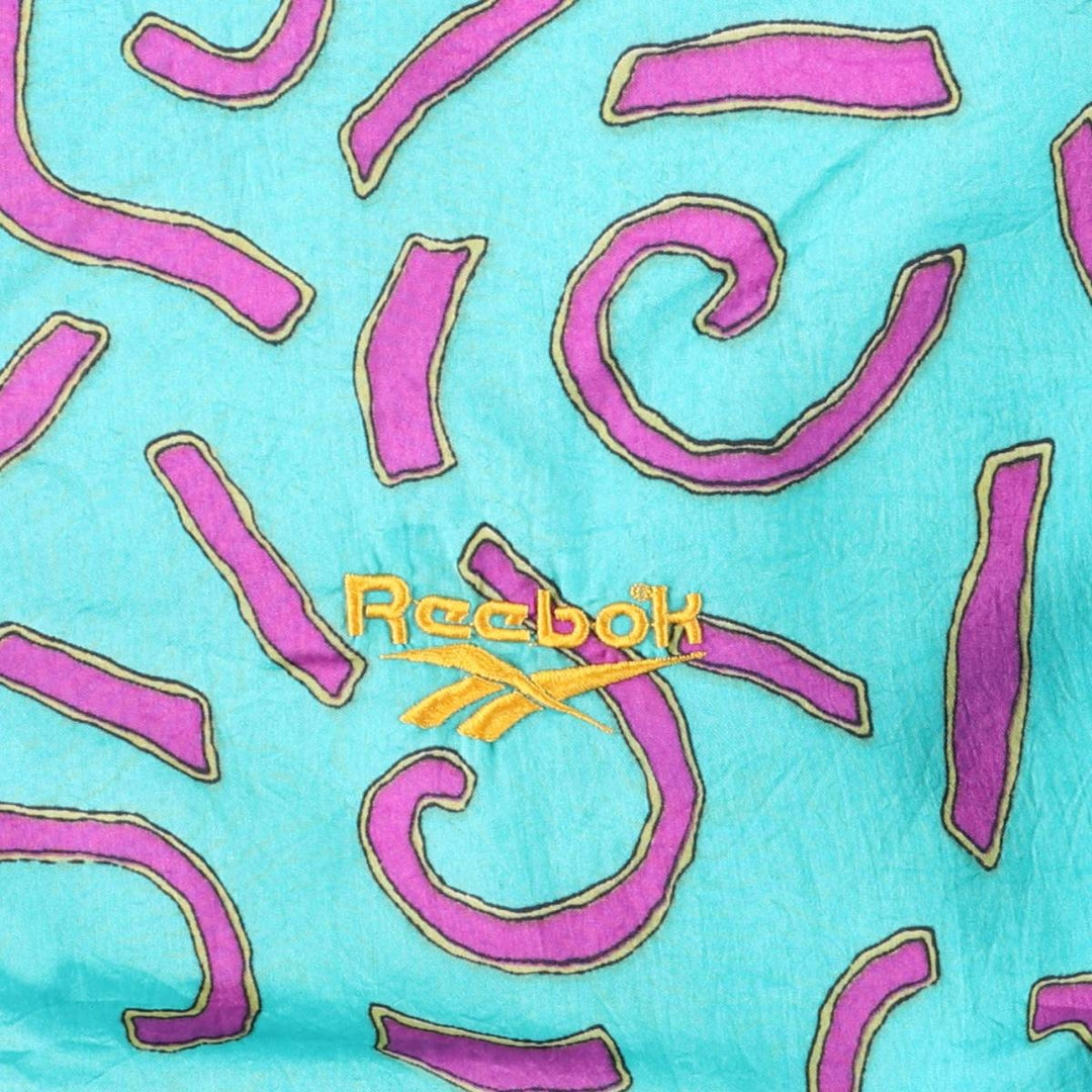 90'S Reebok all-over print nylon jacket, men's size XL, vintage Nylon Blue type light blue Vintage Second Hand