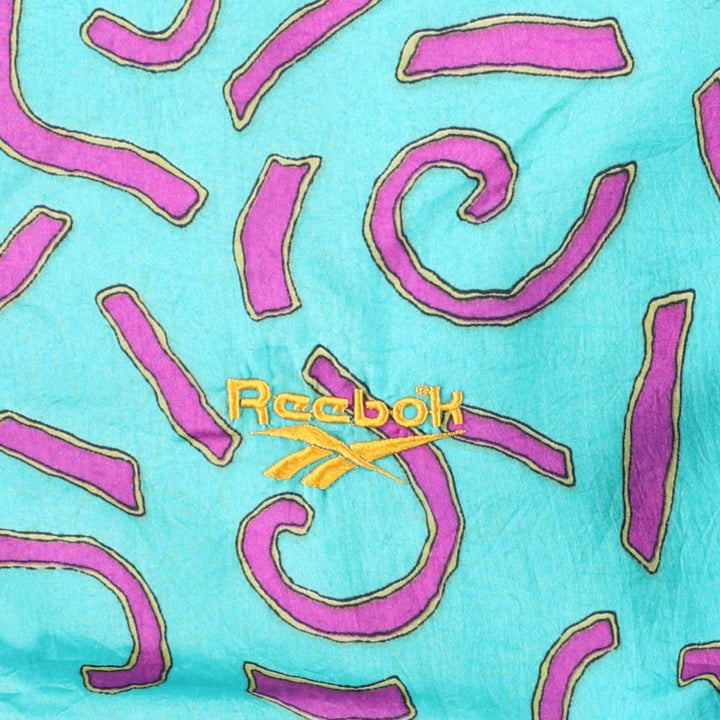 90'S Reebok all-over print nylon jacket, men's size XL, vintage Nylon Blue type light blue Vintage Second Hand
