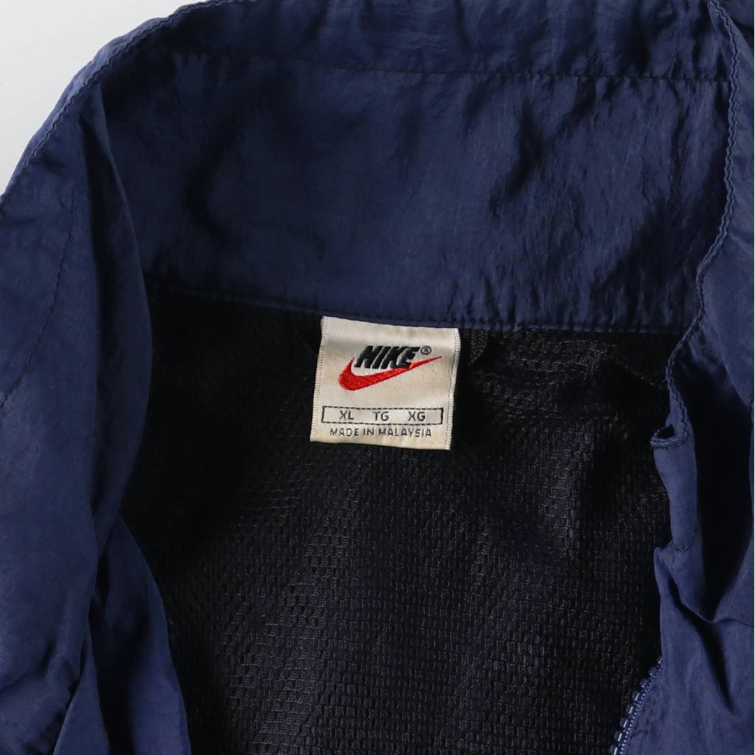 90'S Nike NIKE Nylon Jacket Men's XL Size Vintage Nylon navy blue type Vintage Second Hand