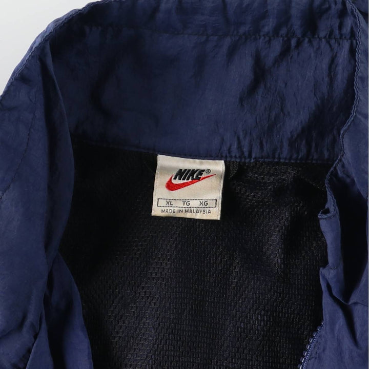 90'S Nike NIKE Nylon Jacket Men's XL Size Vintage Nylon navy blue type Vintage Second Hand