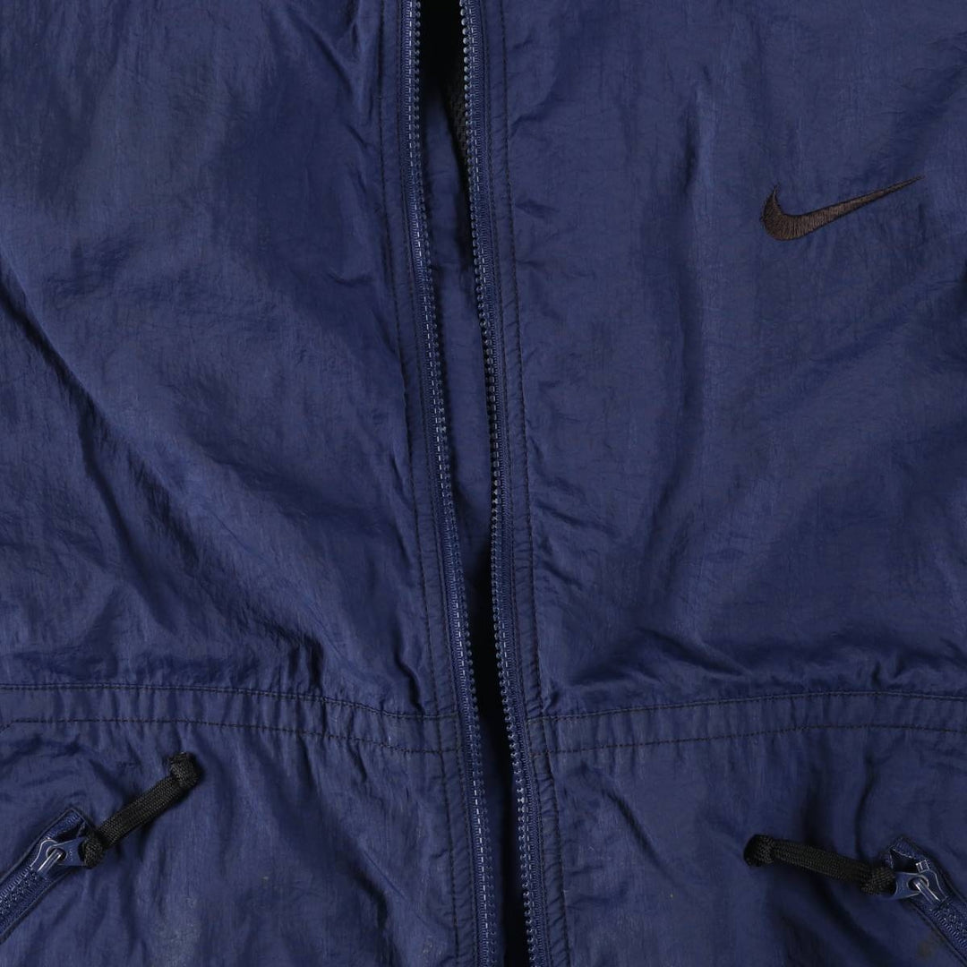 90'S Nike NIKE Nylon Jacket Men's XL Size Vintage Nylon navy blue type Vintage Second Hand