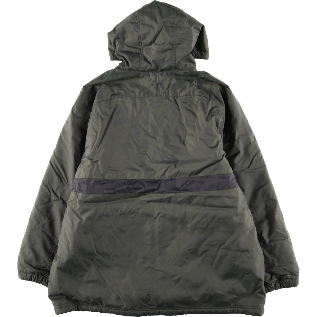 2000'S Nike Back Logo Reversible Fleece and Padded Puffer Jacket, Men's Size XL Nylon Khaki type Vintage Second Hand