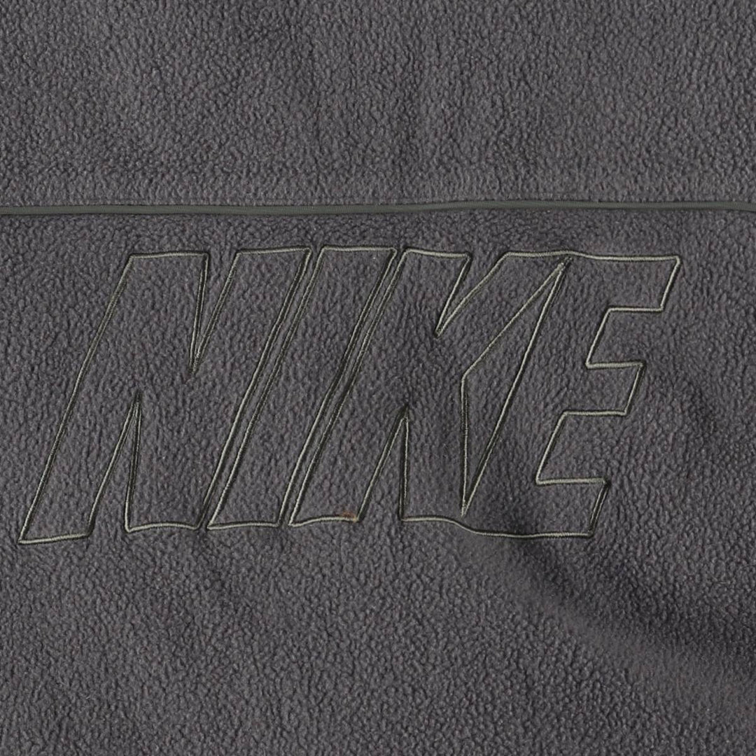 2000'S Nike Back Logo Reversible Fleece and Padded Puffer Jacket, Men's Size XL Nylon Khaki type Vintage Second Hand