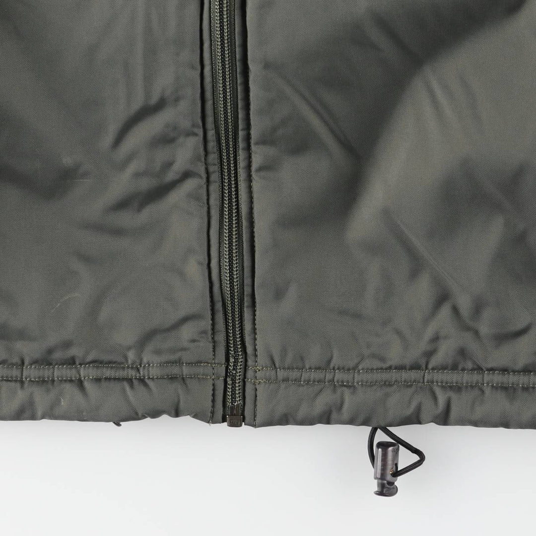 2000'S Nike Back Logo Reversible Fleece and Padded Puffer Jacket, Men's Size XL Nylon Khaki type Vintage Second Hand