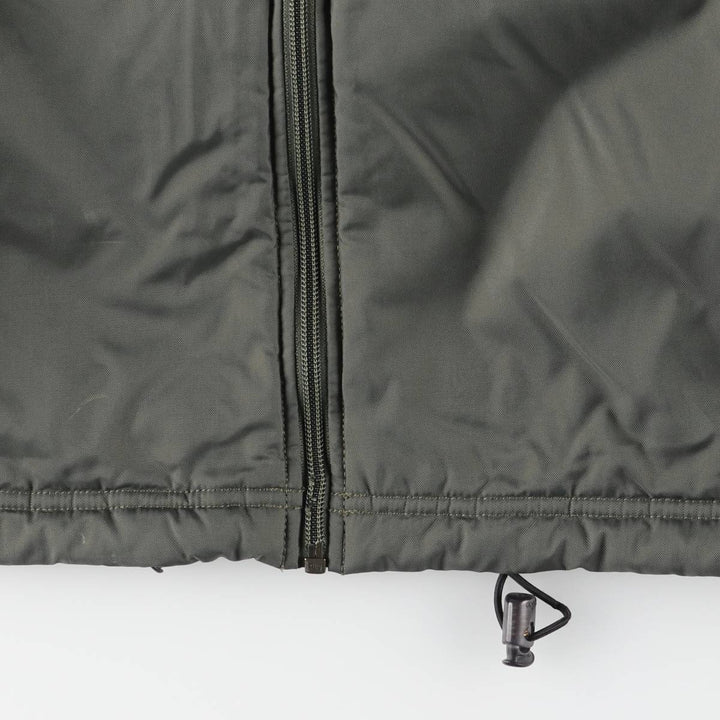 2000'S Nike Back Logo Reversible Fleece and Padded Puffer Jacket, Men's Size XL Nylon Khaki type Vintage Second Hand