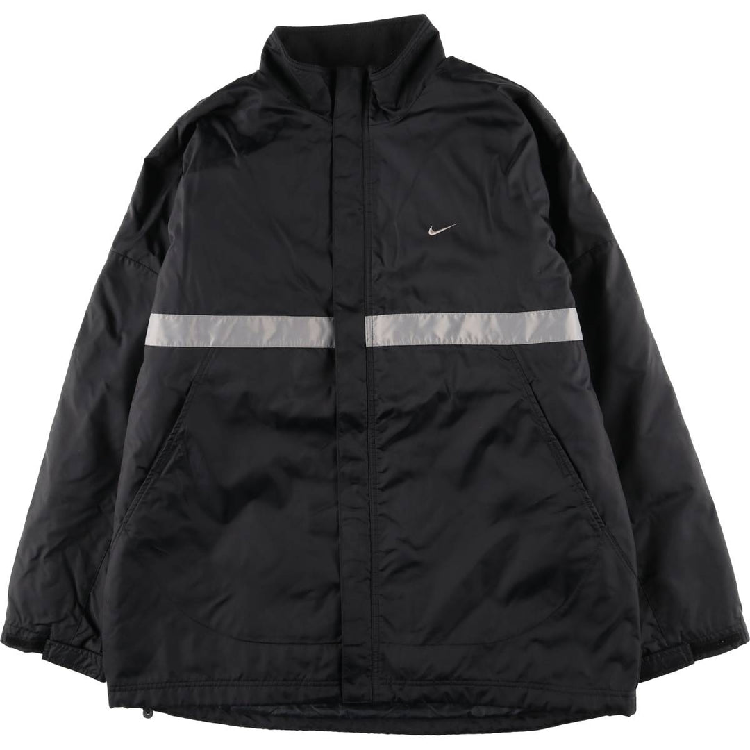 00'S Nike padded puffer jacket, men's XL size Nylon black type Vintage Second Hand