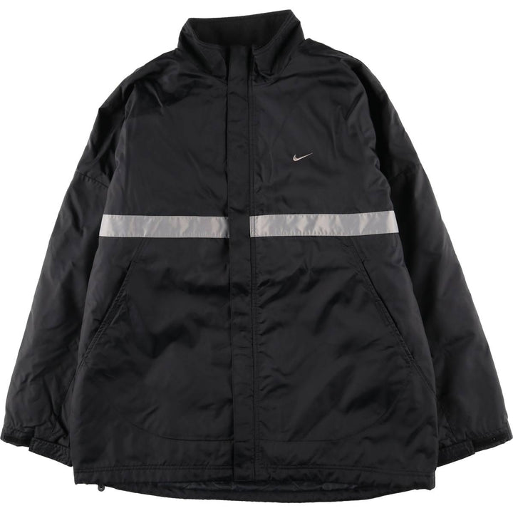 00'S Nike padded puffer jacket, men's XL size Nylon black type Vintage Second Hand