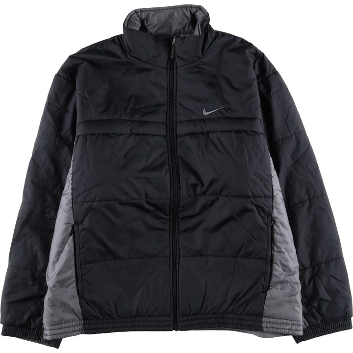 2000'S Nike Ripstop Reversible Padded Puffer Jacket, Men's Size L unclear black type Vintage Second Hand