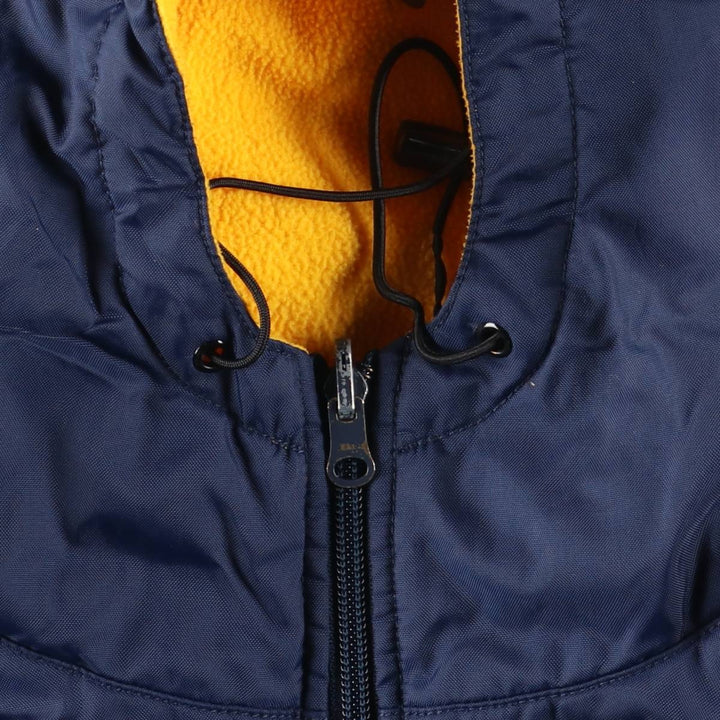 2000'S Nike Reversible Back Logo Fleece and Padded Puffer Jacket, Men's Size XL Nylon navy blue type Vintage Second Hand
