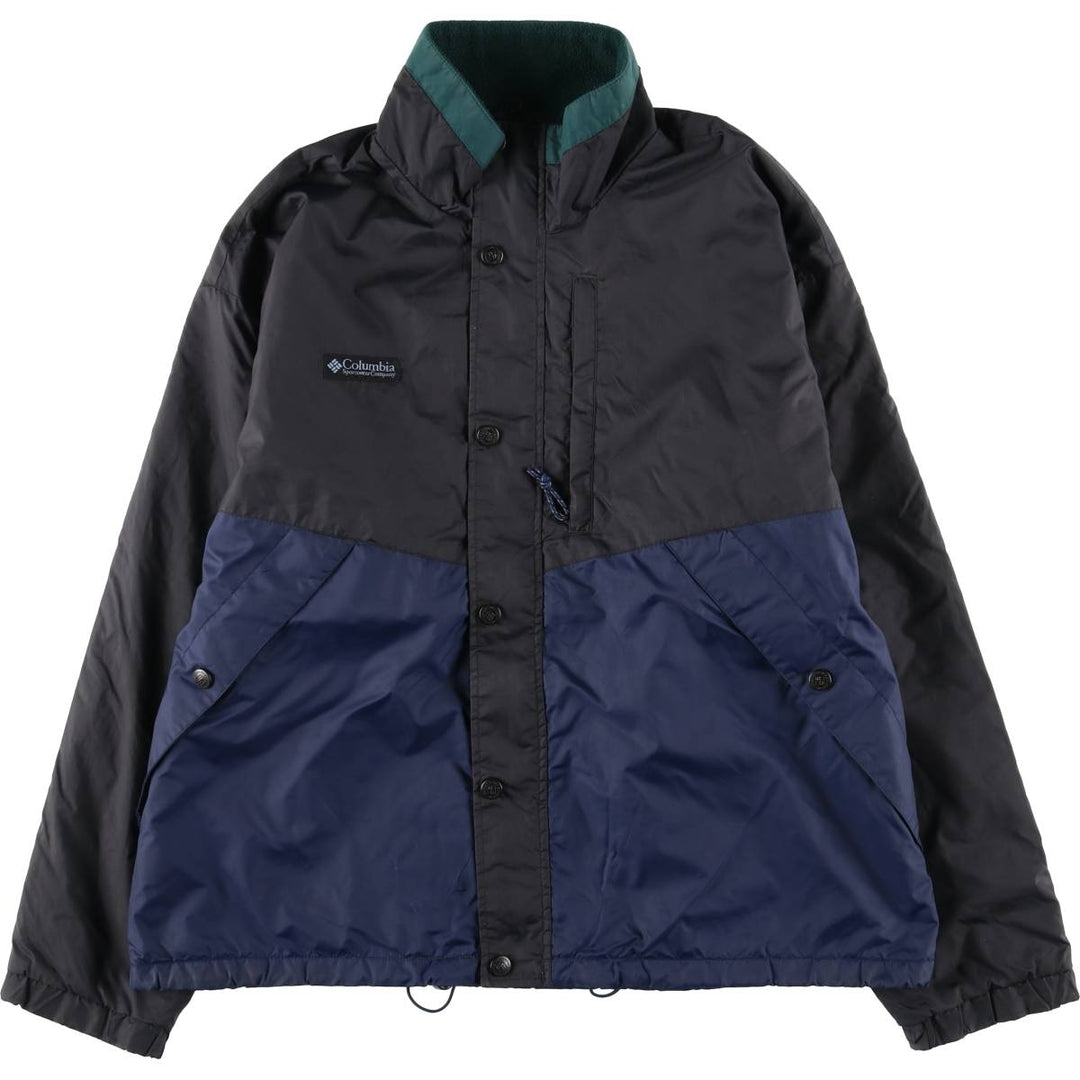 90s-00'S Columbia Padded Mountain Jacket, Shell Jacket, Puffer Jacket, Men's Size L Nylon black type Vintage Second Hand
