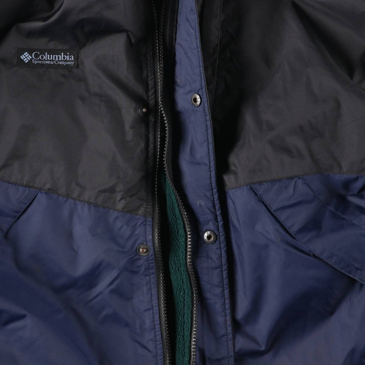 90s-00'S Columbia Padded Mountain Jacket, Shell Jacket, Puffer Jacket, Men's Size L Nylon black type Vintage Second Hand