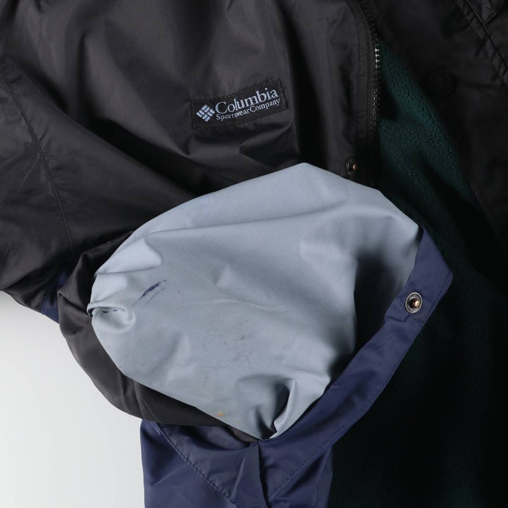 90s-00'S Columbia Padded Mountain Jacket, Shell Jacket, Puffer Jacket, Men's Size L Nylon black type Vintage Second Hand