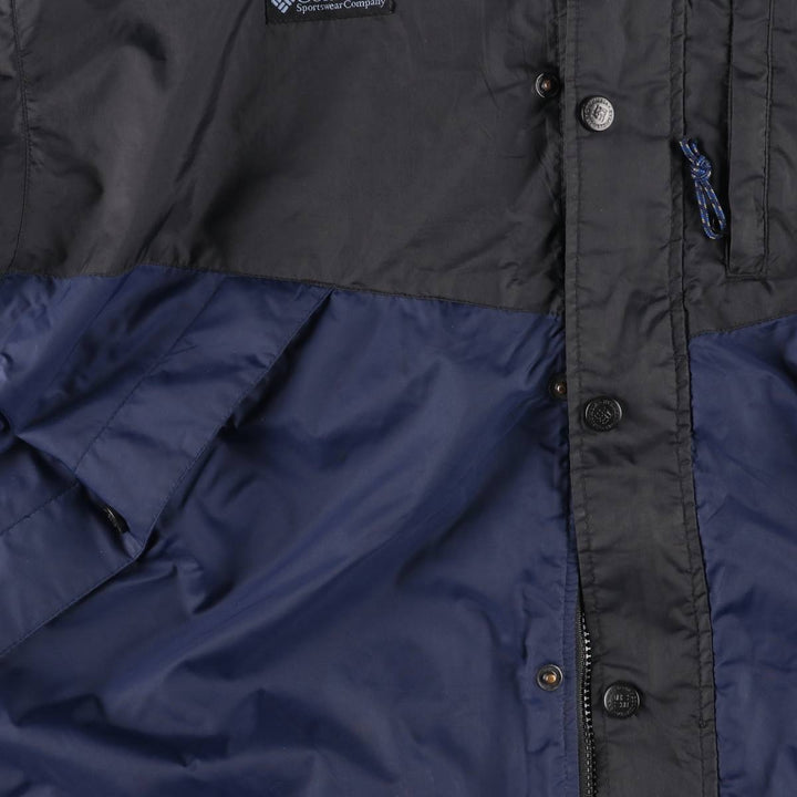 90s-00'S Columbia Padded Mountain Jacket, Shell Jacket, Puffer Jacket, Men's Size L Nylon black type Vintage Second Hand