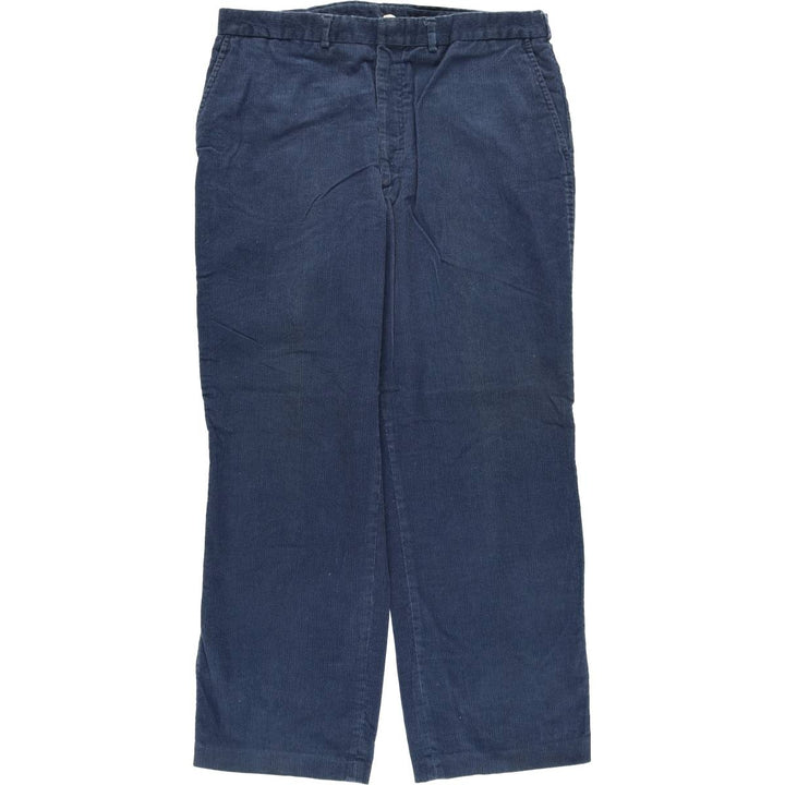 80s-90'S Lands' End corduroy pants, made in USA, men's size W34 equivalent, vintage. cotton navy blue type Vintage Second Hand