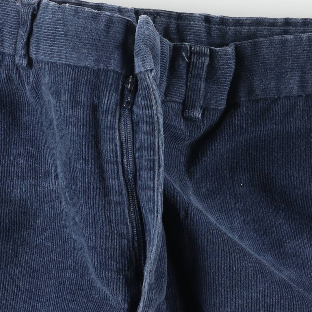 80s-90'S Lands' End corduroy pants, made in USA, men's size W34 equivalent, vintage. cotton navy blue type Vintage Second Hand