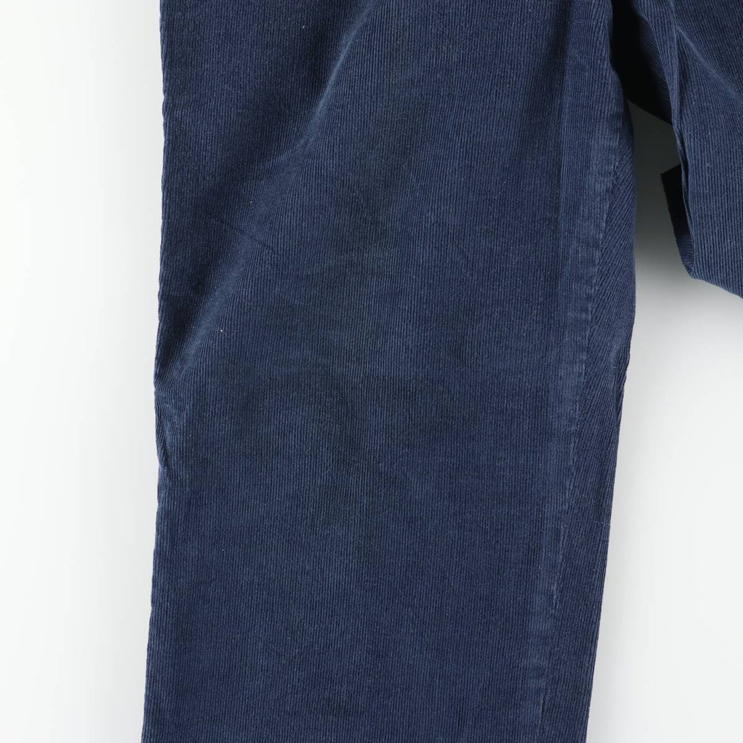 80s-90'S Lands' End corduroy pants, made in USA, men's size W34 equivalent, vintage. cotton navy blue type Vintage Second Hand