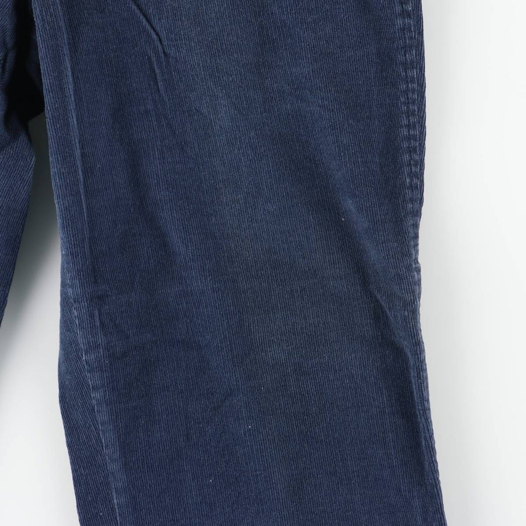 80s-90'S Lands' End corduroy pants, made in USA, men's size W34 equivalent, vintage. cotton navy blue type Vintage Second Hand