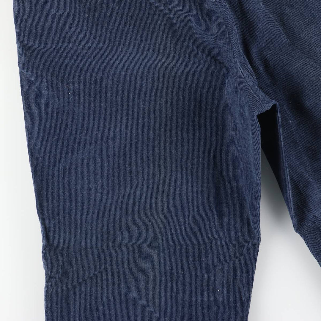 80s-90'S Lands' End corduroy pants, made in USA, men's size W34 equivalent, vintage. cotton navy blue type Vintage Second Hand