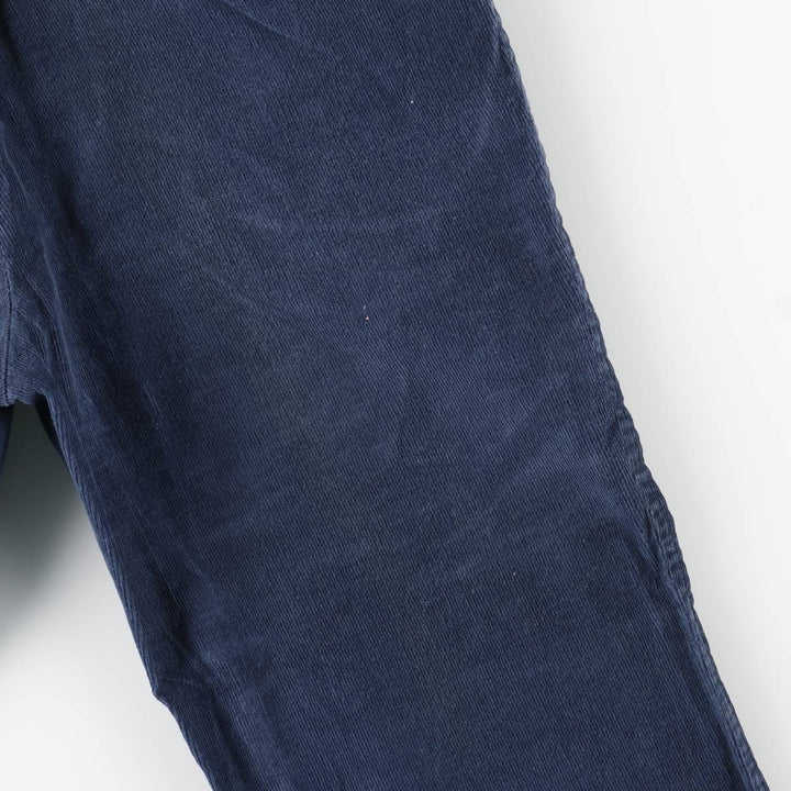 80s-90'S Lands' End corduroy pants, made in USA, men's size W34 equivalent, vintage. cotton navy blue type Vintage Second Hand
