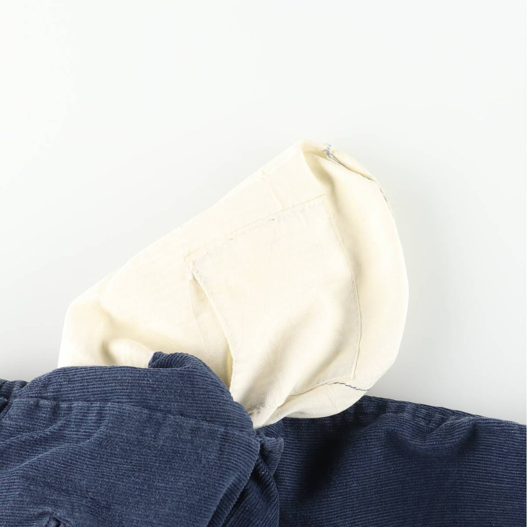 80s-90'S Lands' End corduroy pants, made in USA, men's size W34 equivalent, vintage. cotton navy blue type Vintage Second Hand