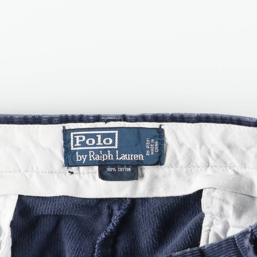Ralph Lauren POLO by Ralph Lauren Corduroy Pants Men's W37 cotton navy blue type Vintage Second Hand