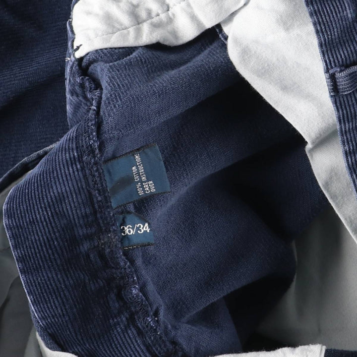 Ralph Lauren POLO by Ralph Lauren Corduroy Pants Men's W37 cotton navy blue type Vintage Second Hand