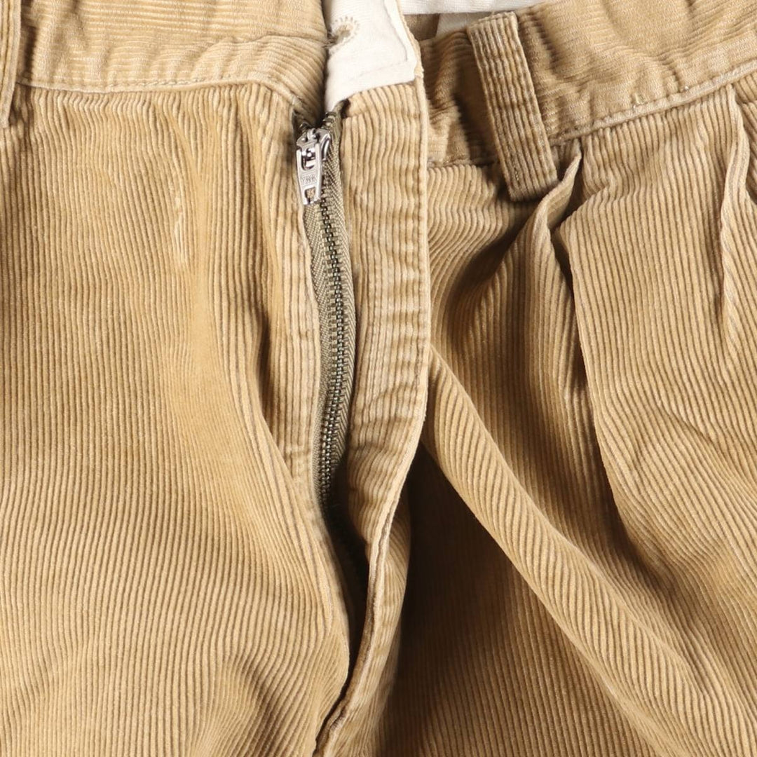 Ralph Lauren POLO by Ralph Lauren HAMMOND PANT, two-pleat corduroy pants, men's size W33. cotton Beige type Vintage Second Hand