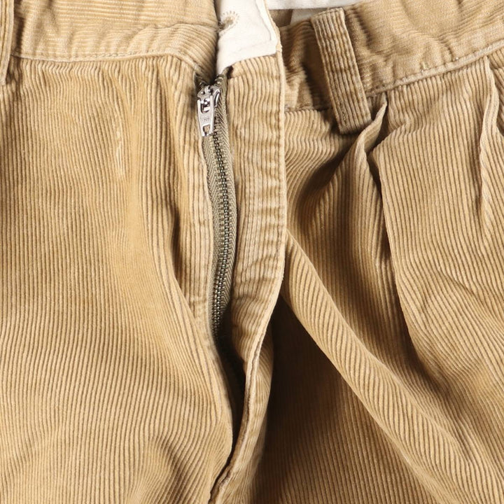 Ralph Lauren POLO by Ralph Lauren HAMMOND PANT, two-pleat corduroy pants, men's size W33. cotton Beige type Vintage Second Hand