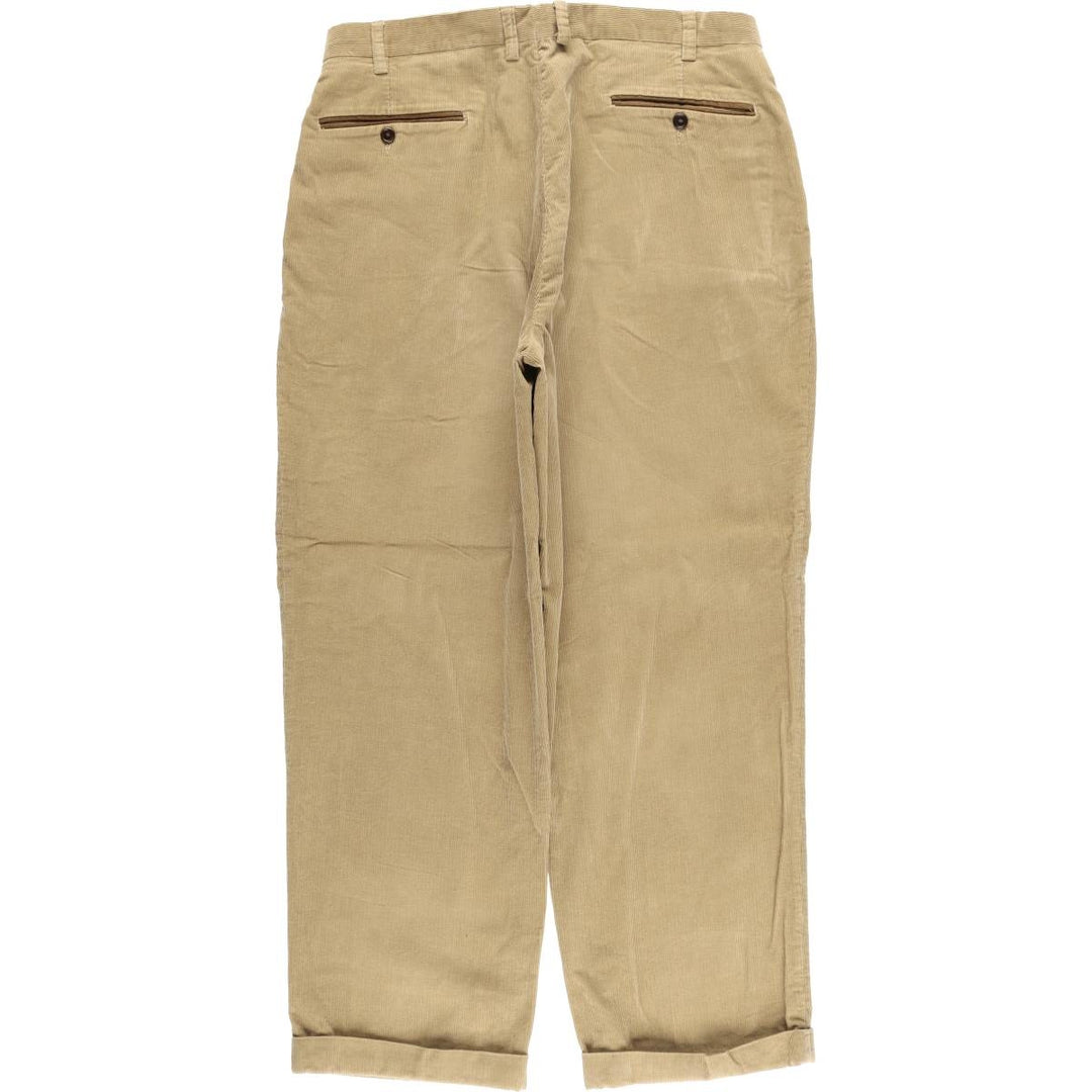 2000'S ORVIS Two-pleat Corduroy Pants, Made in USA, Men's, Size W35 cotton Beige type Vintage Second Hand
