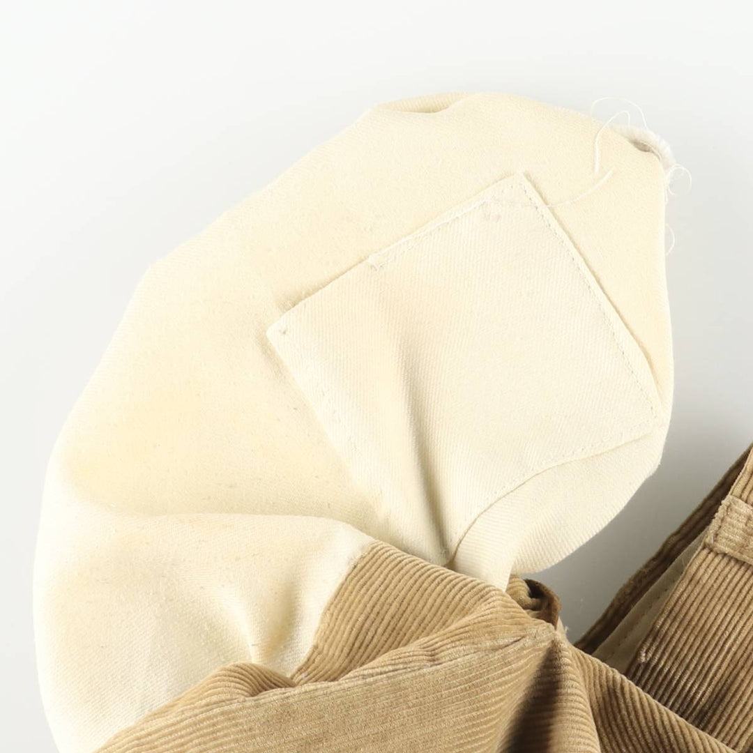 2000'S ORVIS Two-pleat Corduroy Pants, Made in USA, Men's, Size W35 cotton Beige type Vintage Second Hand