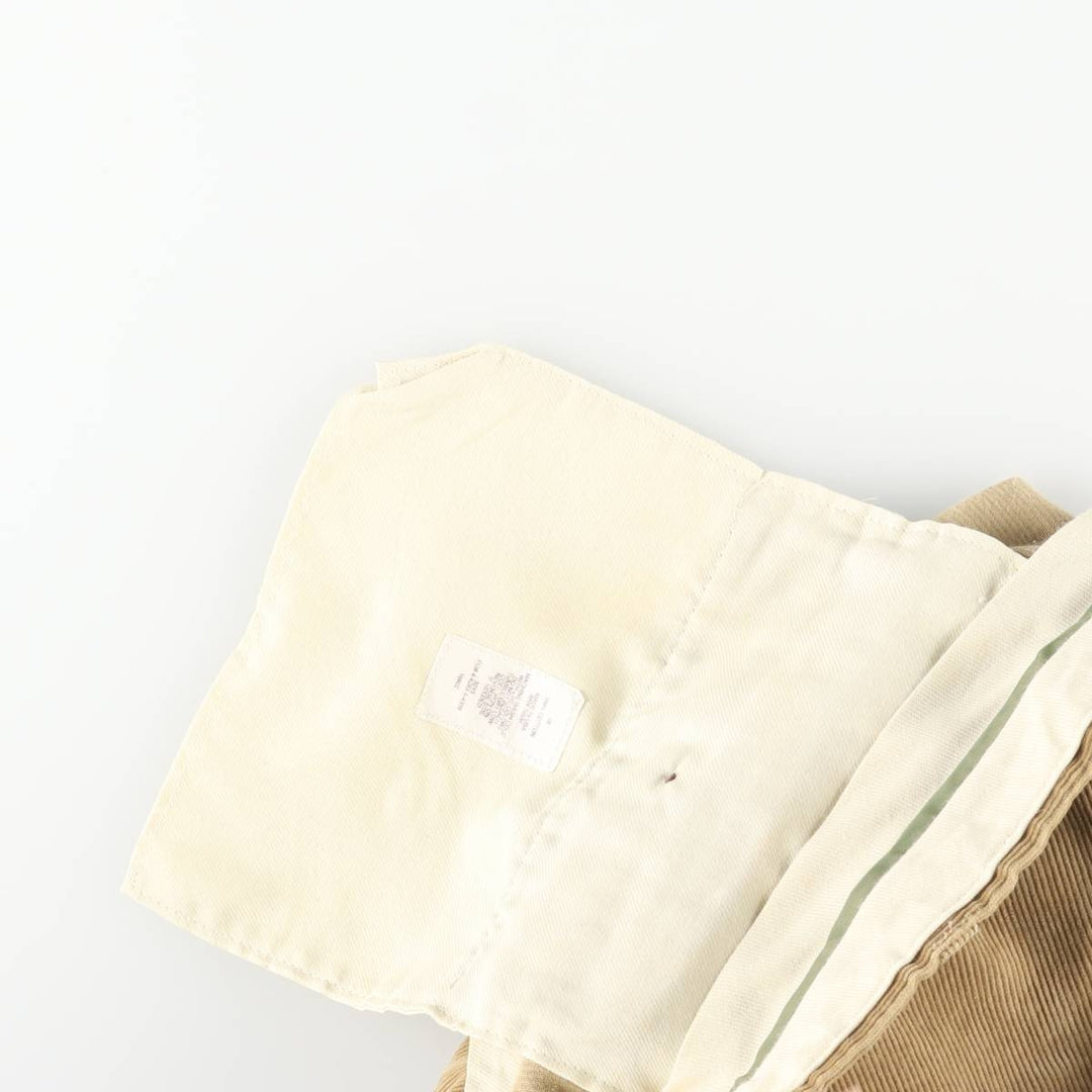 2000'S ORVIS Two-pleat Corduroy Pants, Made in USA, Men's, Size W35 cotton Beige type Vintage Second Hand