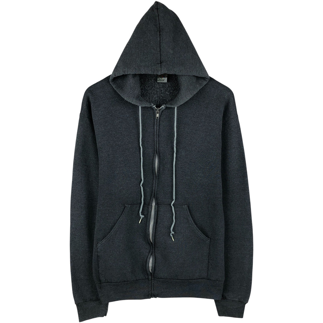 Vintage 90'S Fruit of the Loom full-zip sweatshirt hoodie, made in the USA, size L, men's cotton gray type Vintage Second Hand