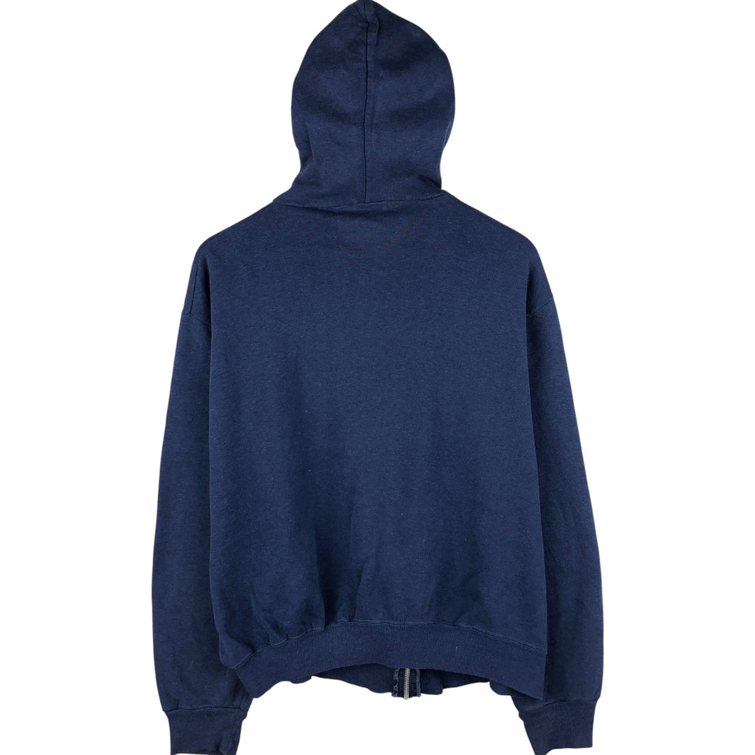 Vintage 80'S Gearing Up full-zip sweatshirt hoodie, size XL, men's acrylic Navy blue Vintage Second Hand