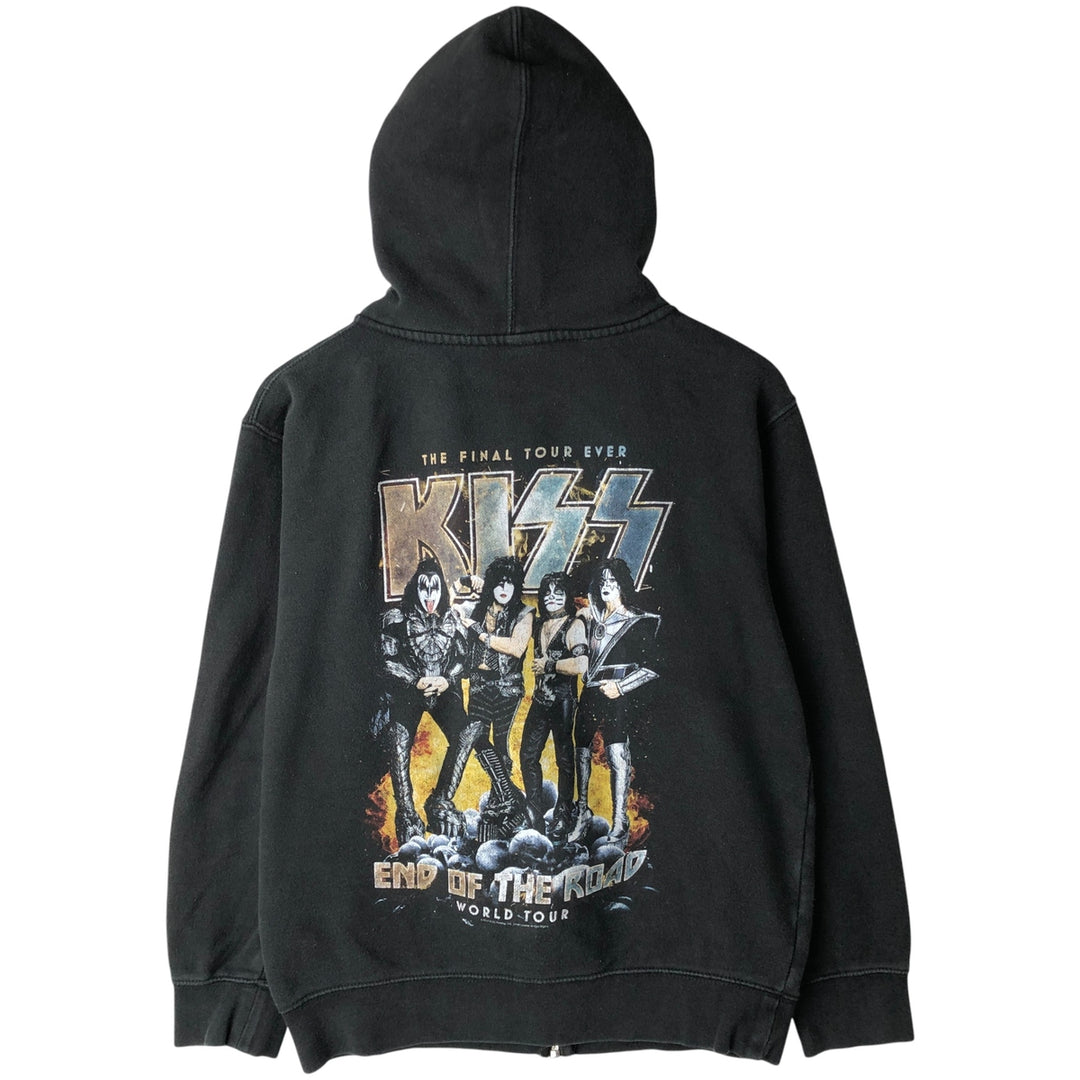 Independent Trading Company KISS Band Full-Zip Hoodie, Men's Size Small cotton black type Vintage Second Hand
