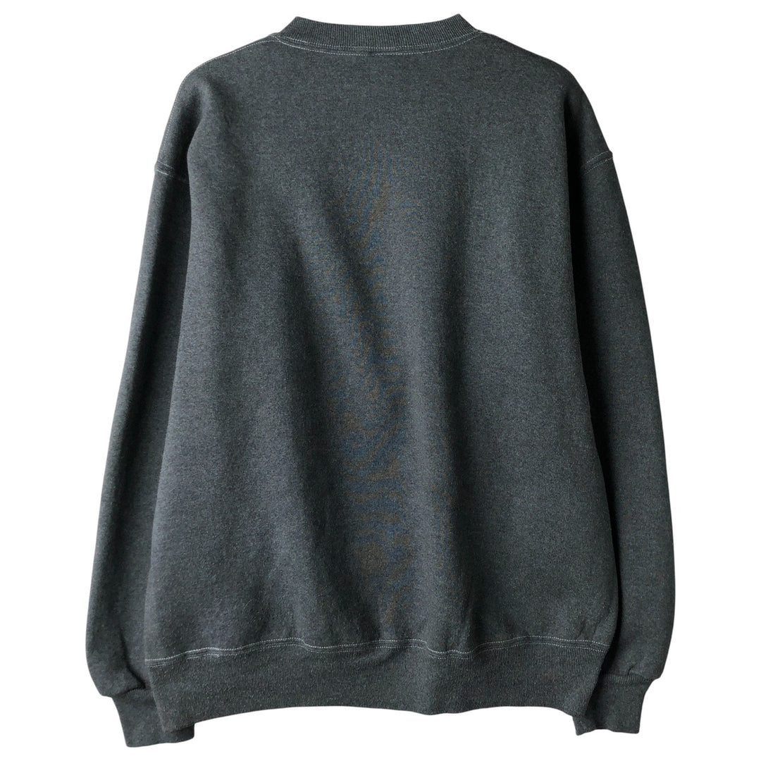 90'S Russell College Sweatshirt, Made in USA, Men's L, Vintage cotton gray type Vintage Second Hand