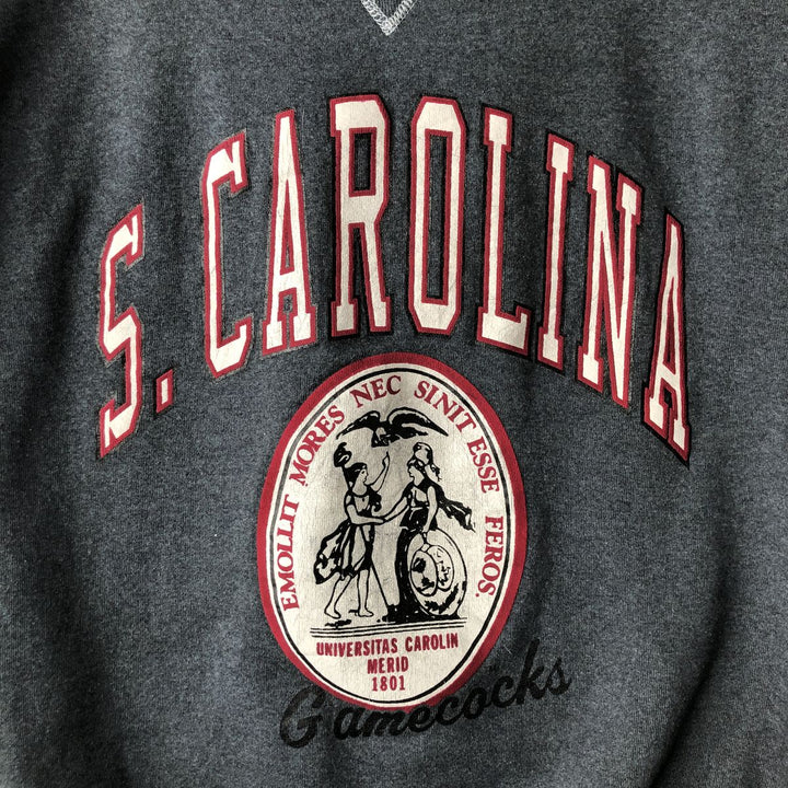90'S Russell College Sweatshirt, Made in USA, Men's L, Vintage cotton gray type Vintage Second Hand