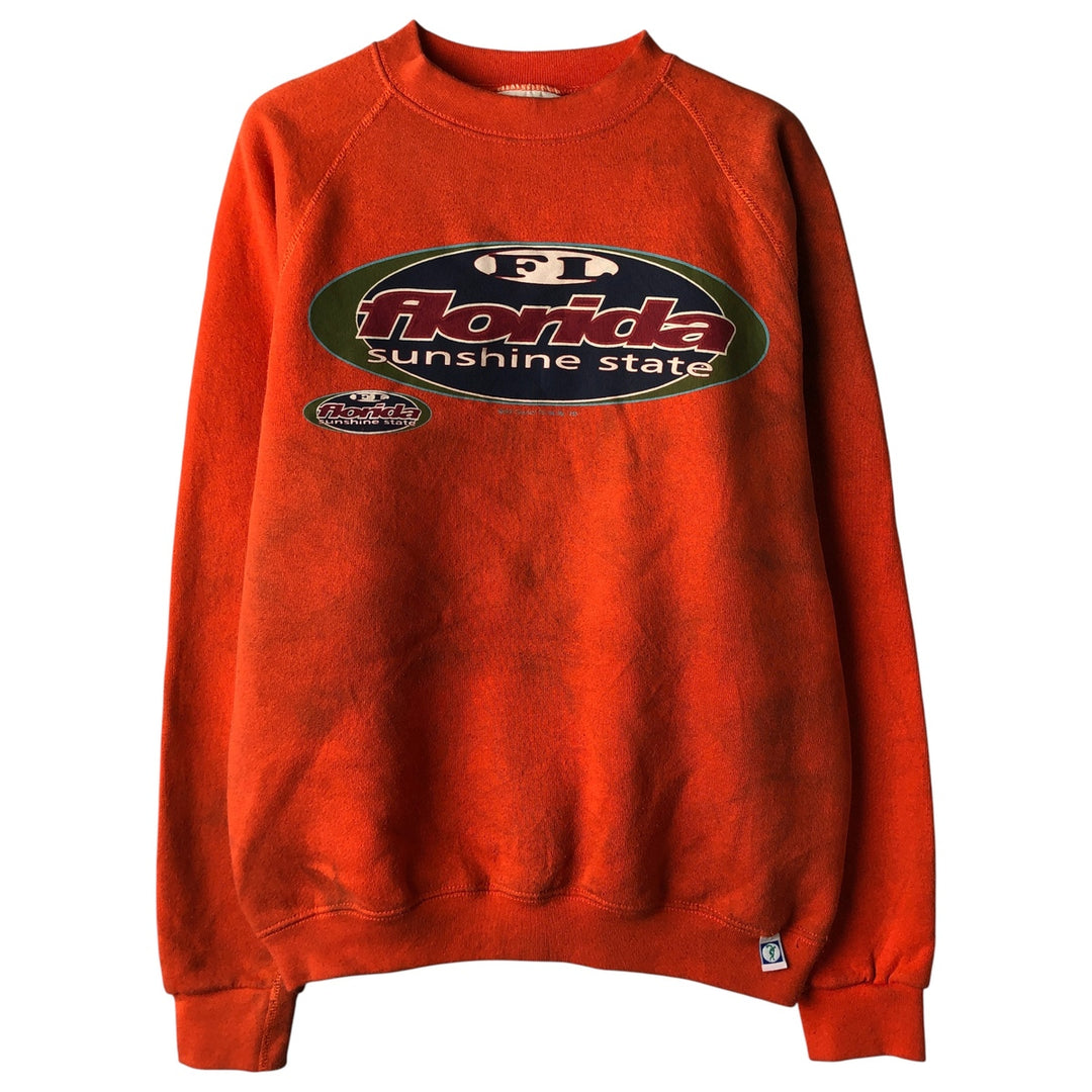 Vintage 90'S Discus Athletic print sweatshirt, made in the USA, size M, men's cotton orange type Vintage Second Hand