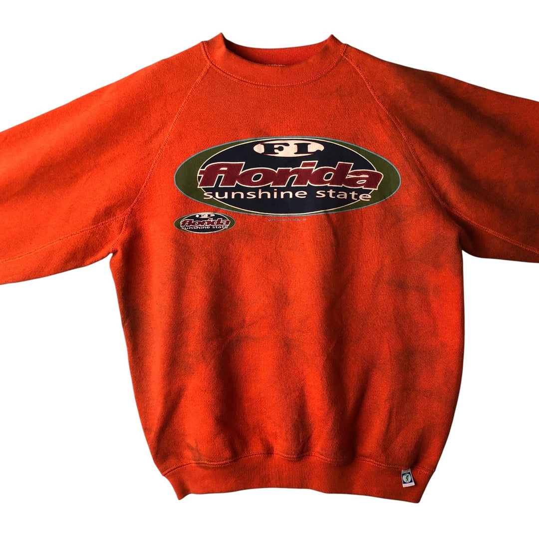 Vintage 90'S Discus Athletic print sweatshirt, made in the USA, size M, men's cotton orange type Vintage Second Hand