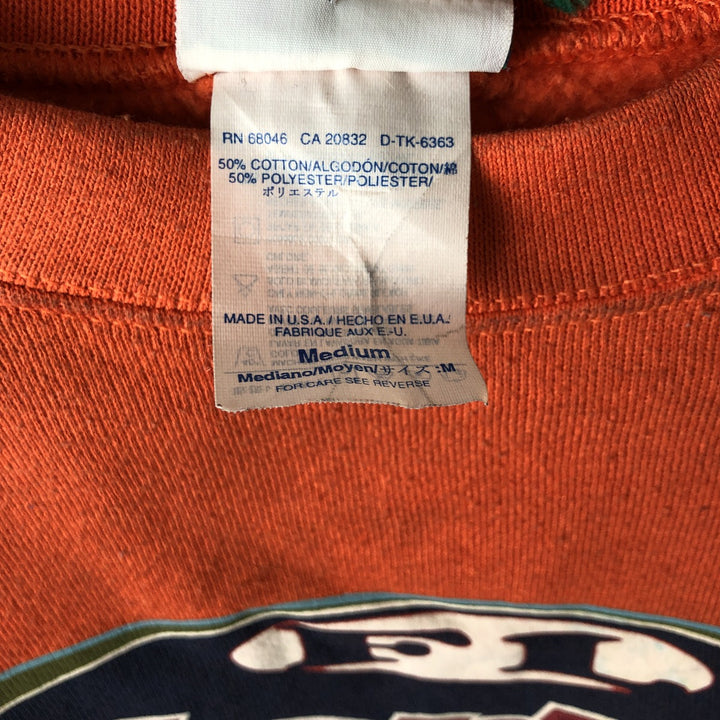 Vintage 90'S Discus Athletic print sweatshirt, made in the USA, size M, men's cotton orange type Vintage Second Hand