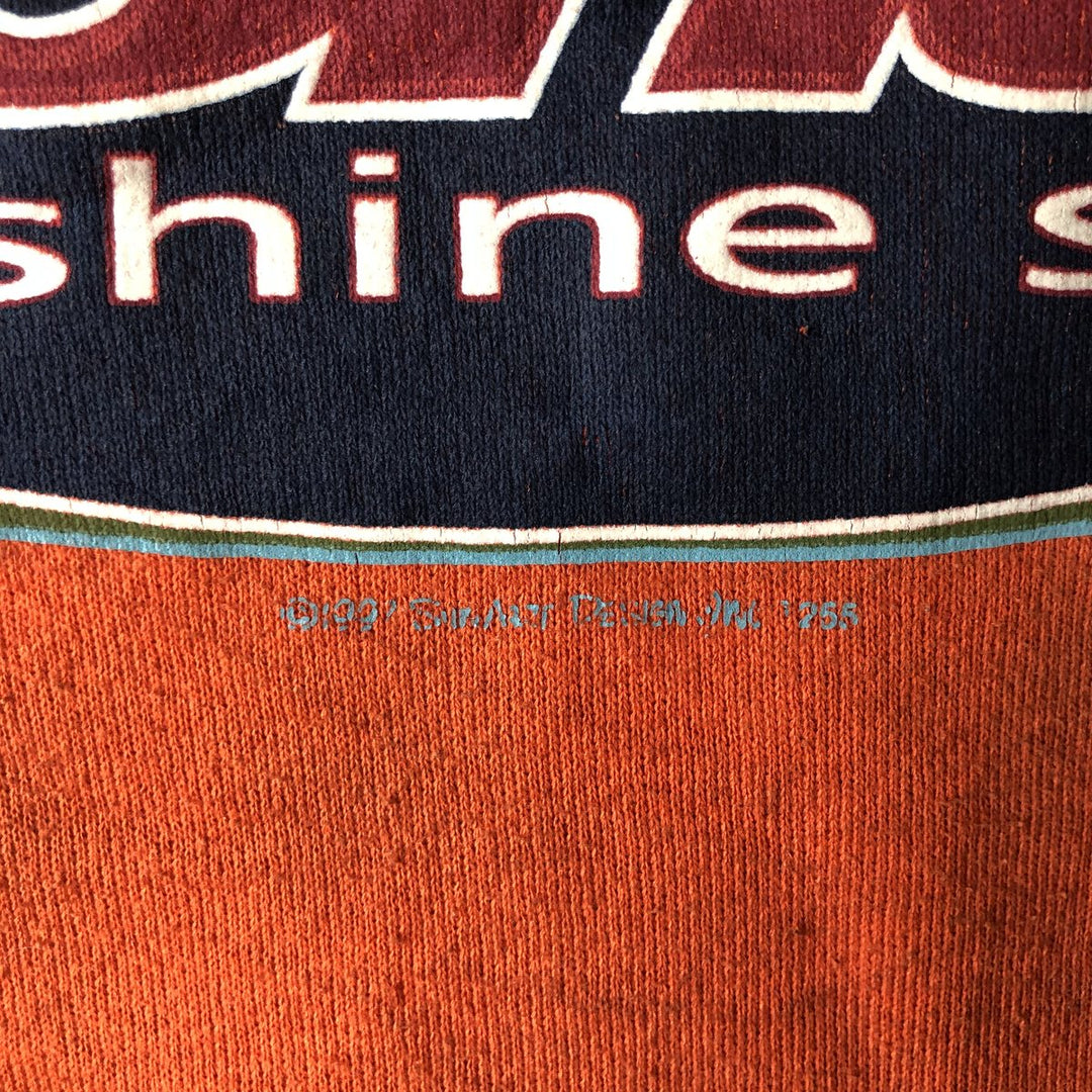 Vintage 90'S Discus Athletic print sweatshirt, made in the USA, size M, men's cotton orange type Vintage Second Hand