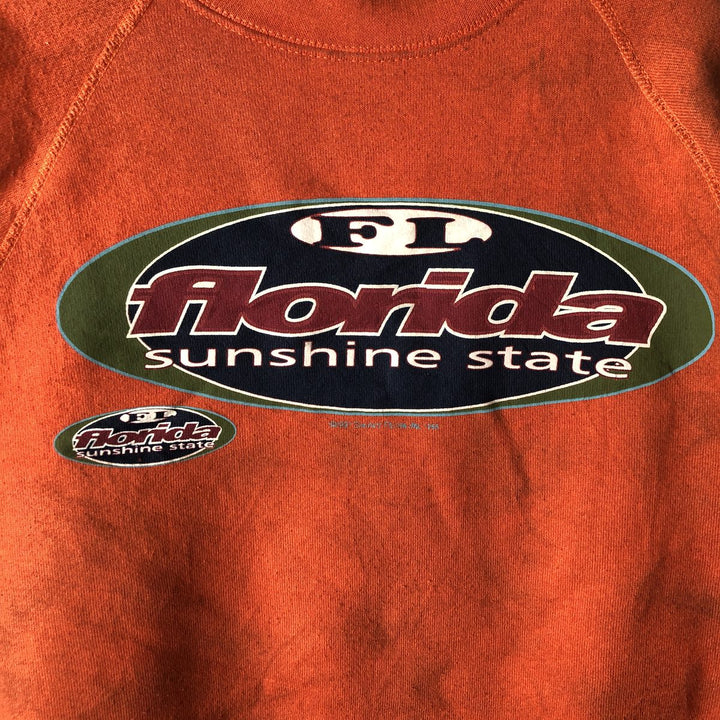 Vintage 90'S Discus Athletic print sweatshirt, made in the USA, size M, men's cotton orange type Vintage Second Hand