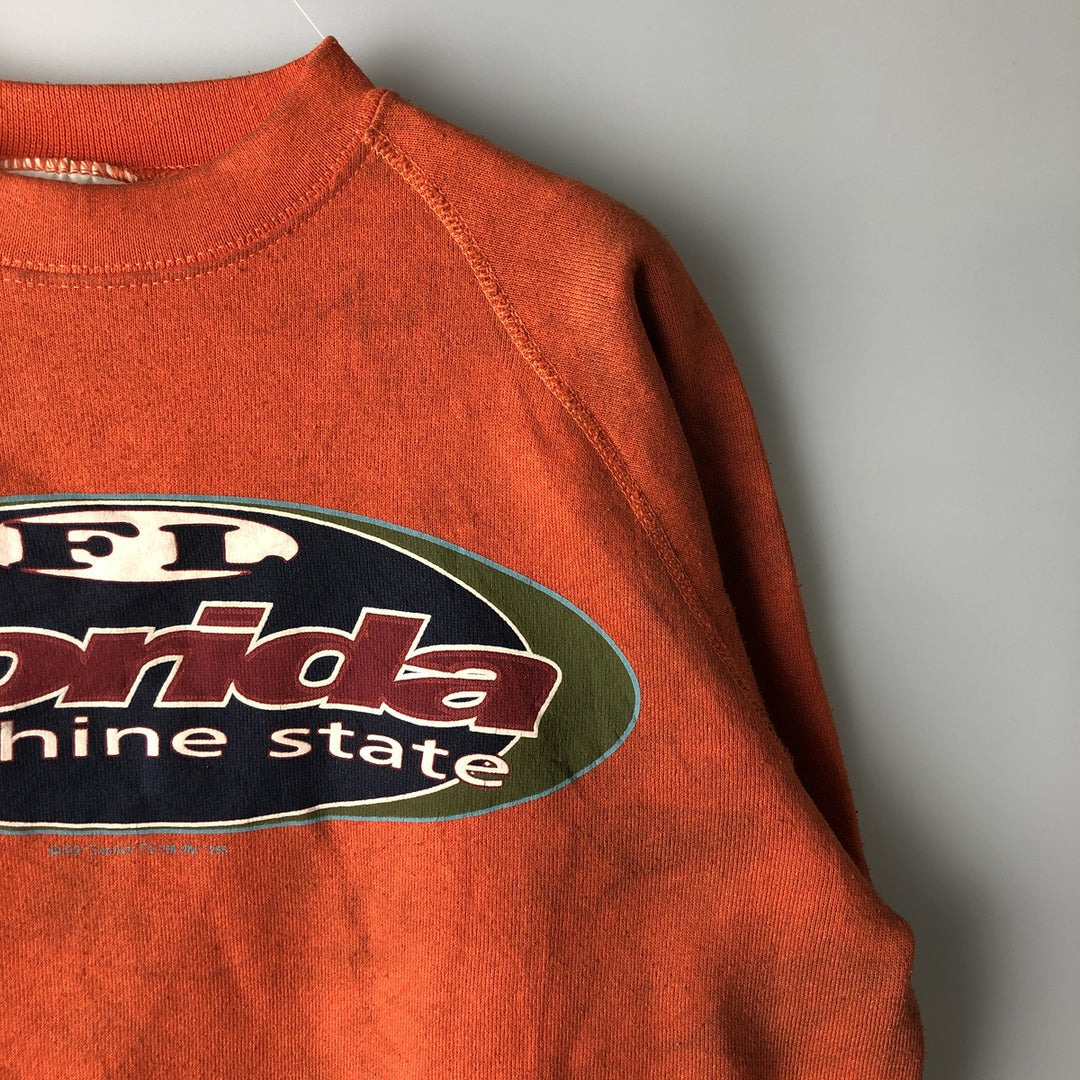 Vintage 90'S Discus Athletic print sweatshirt, made in the USA, size M, men's cotton orange type Vintage Second Hand